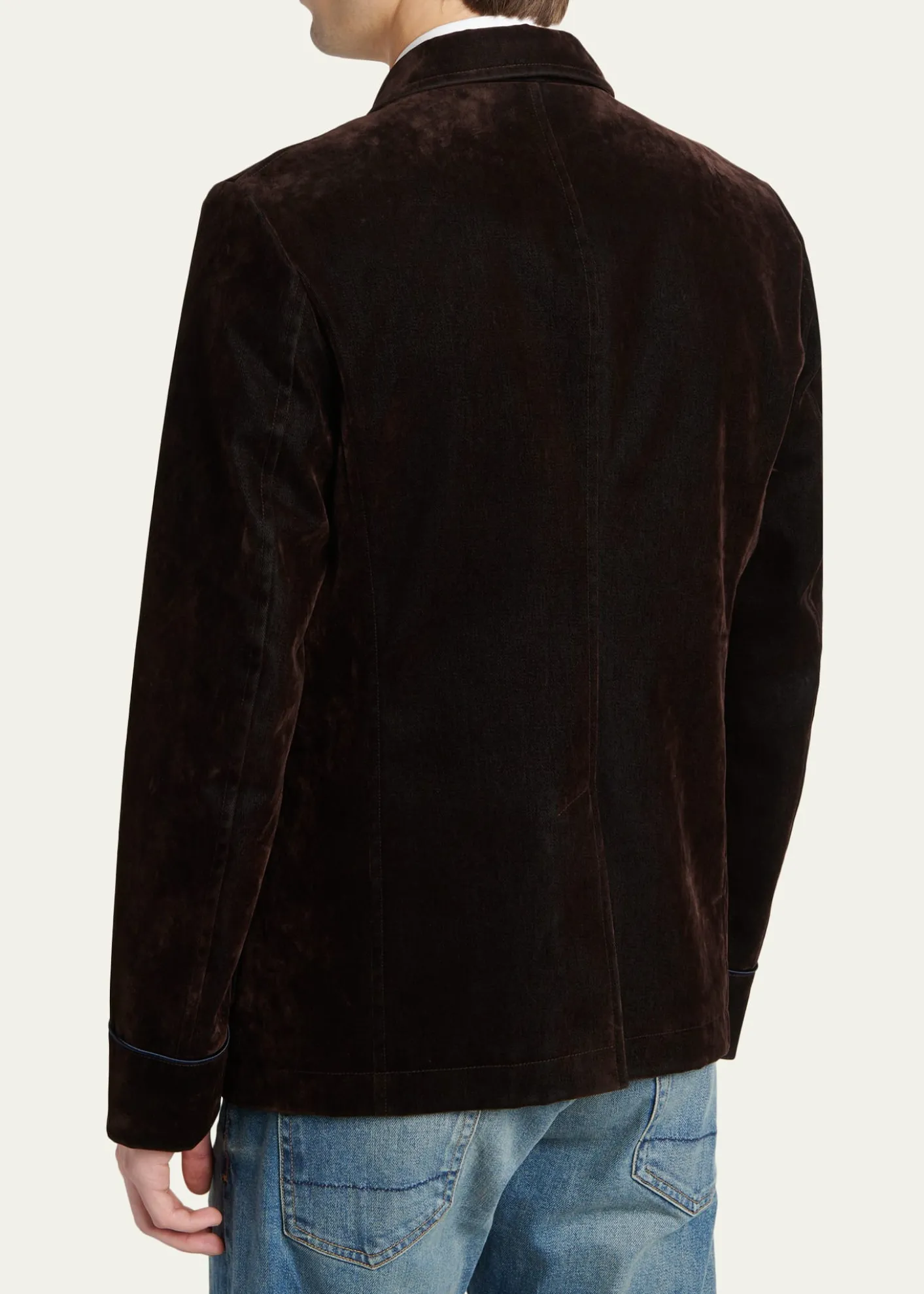 TOM FORDMen's Flocked Cotton Blend Patch Pocket Blazer