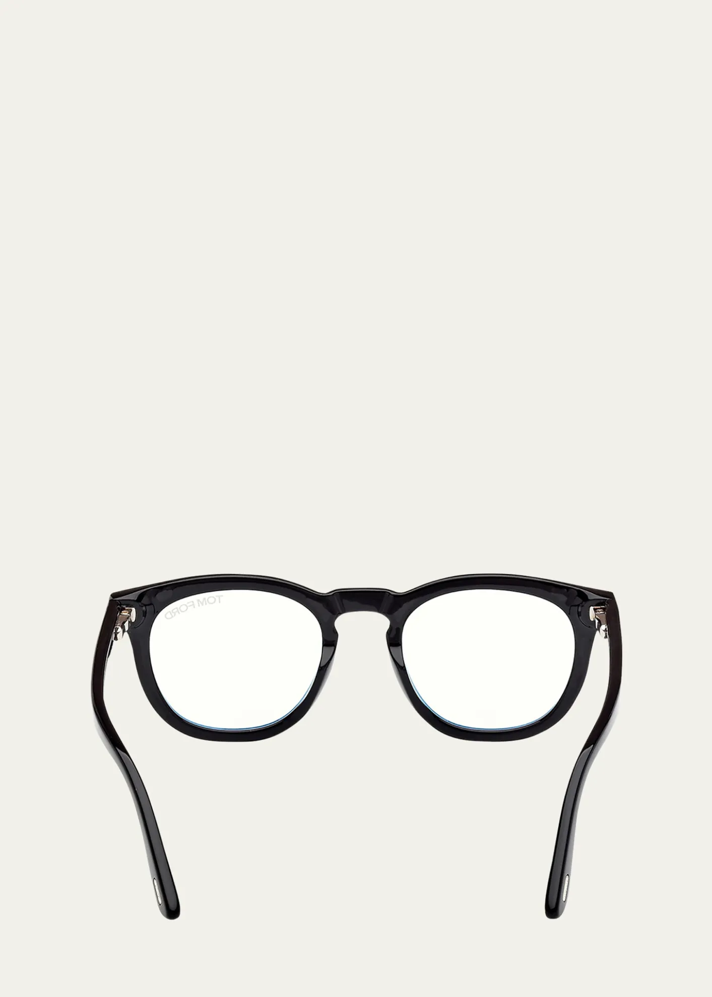 TOM FORDMen's FT5993-BM Round Blue-Block Optical Frames with Magnetic Sunglasses Clip