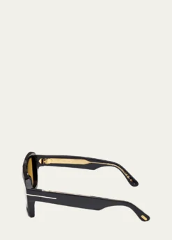 TOM FORDMen's FT1202M Acetate Rectangle Sunglasses
