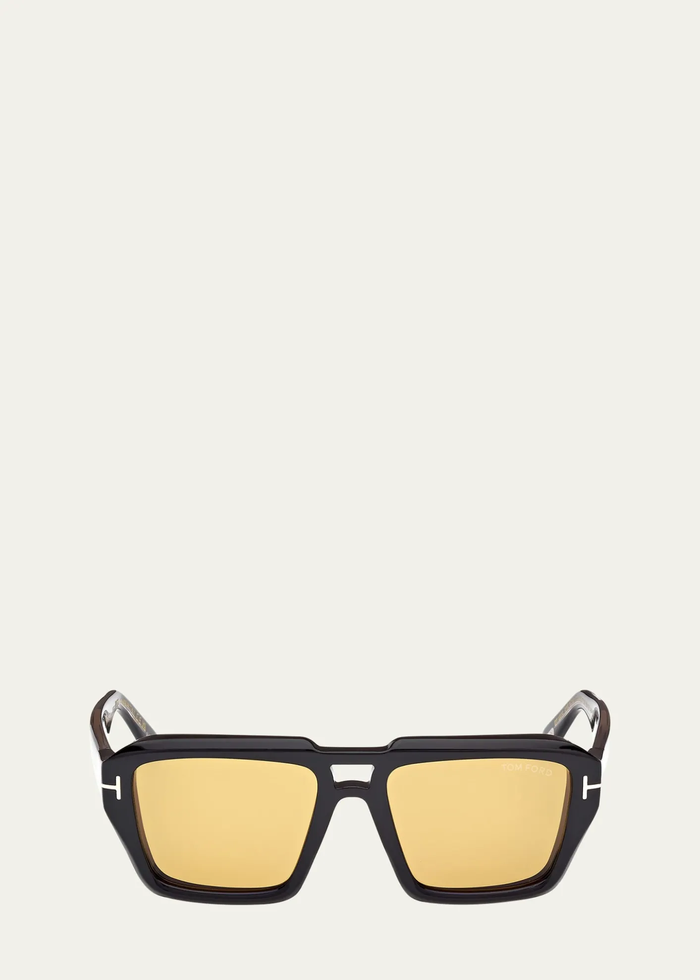 TOM FORDMen's FT1202M Acetate Rectangle Sunglasses