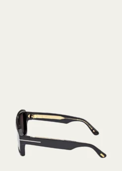 TOM FORDMen's FT1202M Acetate Rectangle Sunglasses