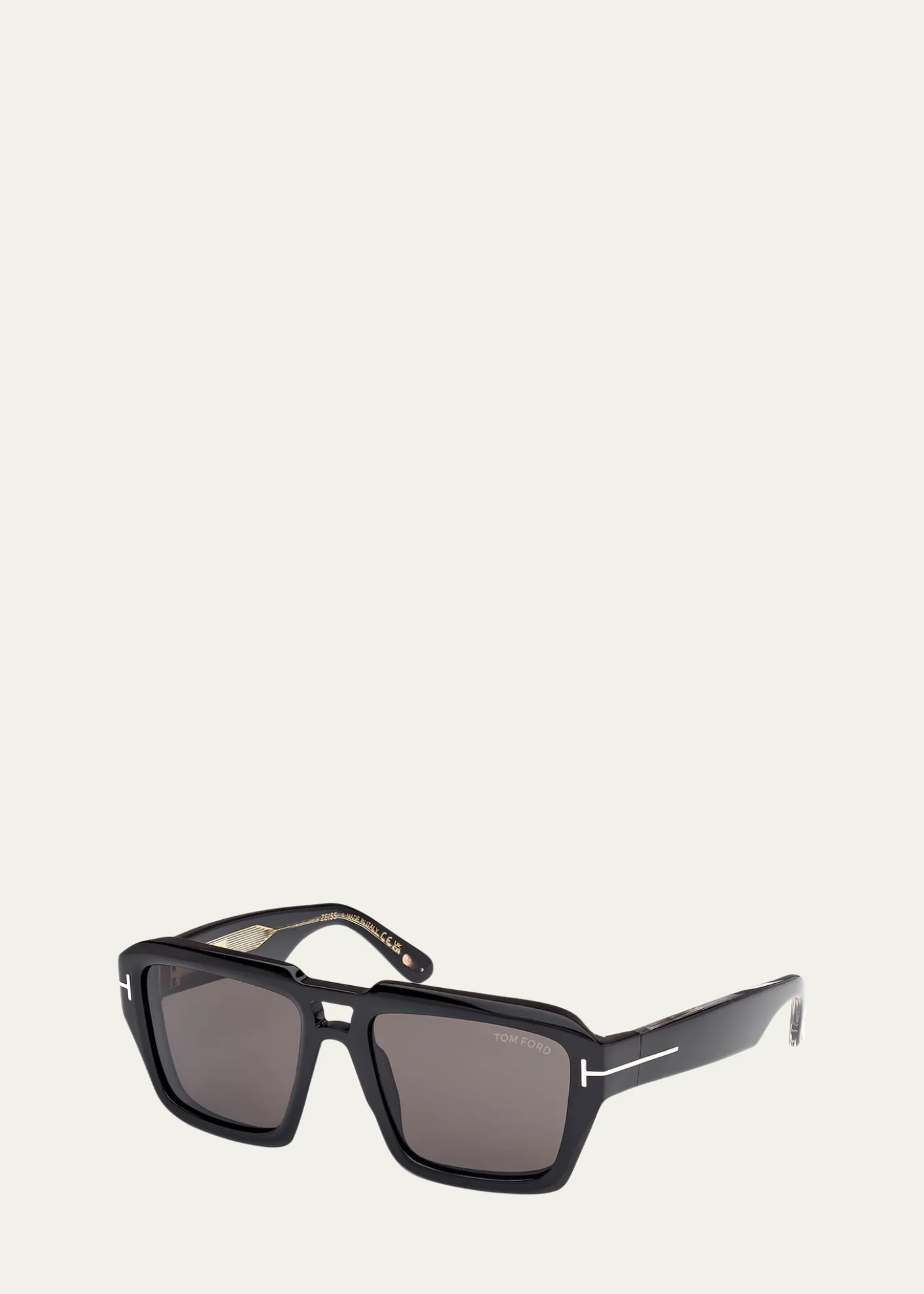 TOM FORDMen's FT1202M Acetate Rectangle Sunglasses