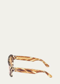 TOM FORDMen's FT1202M Acetate Rectangle Sunglasses