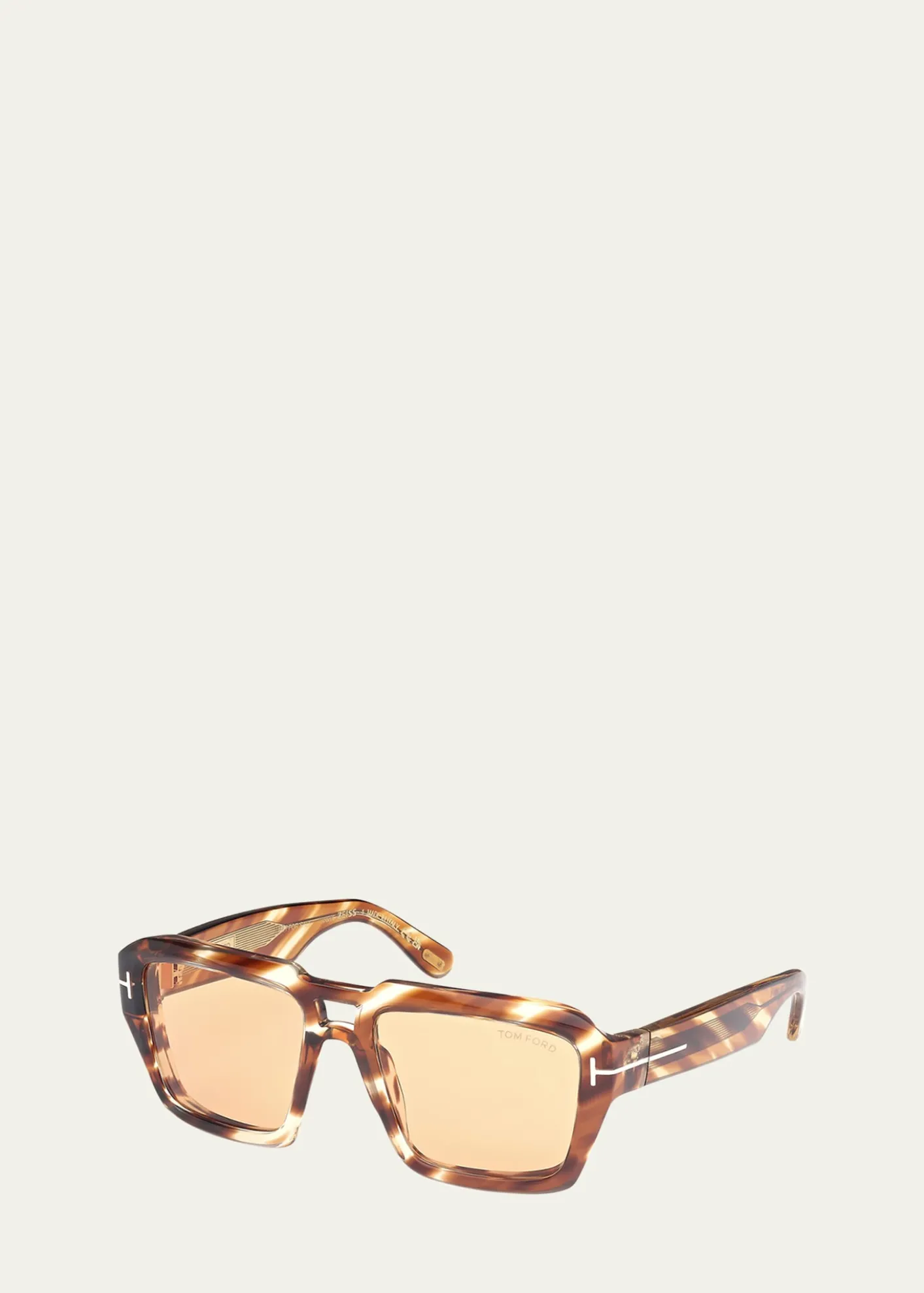 TOM FORDMen's FT1202M Acetate Rectangle Sunglasses
