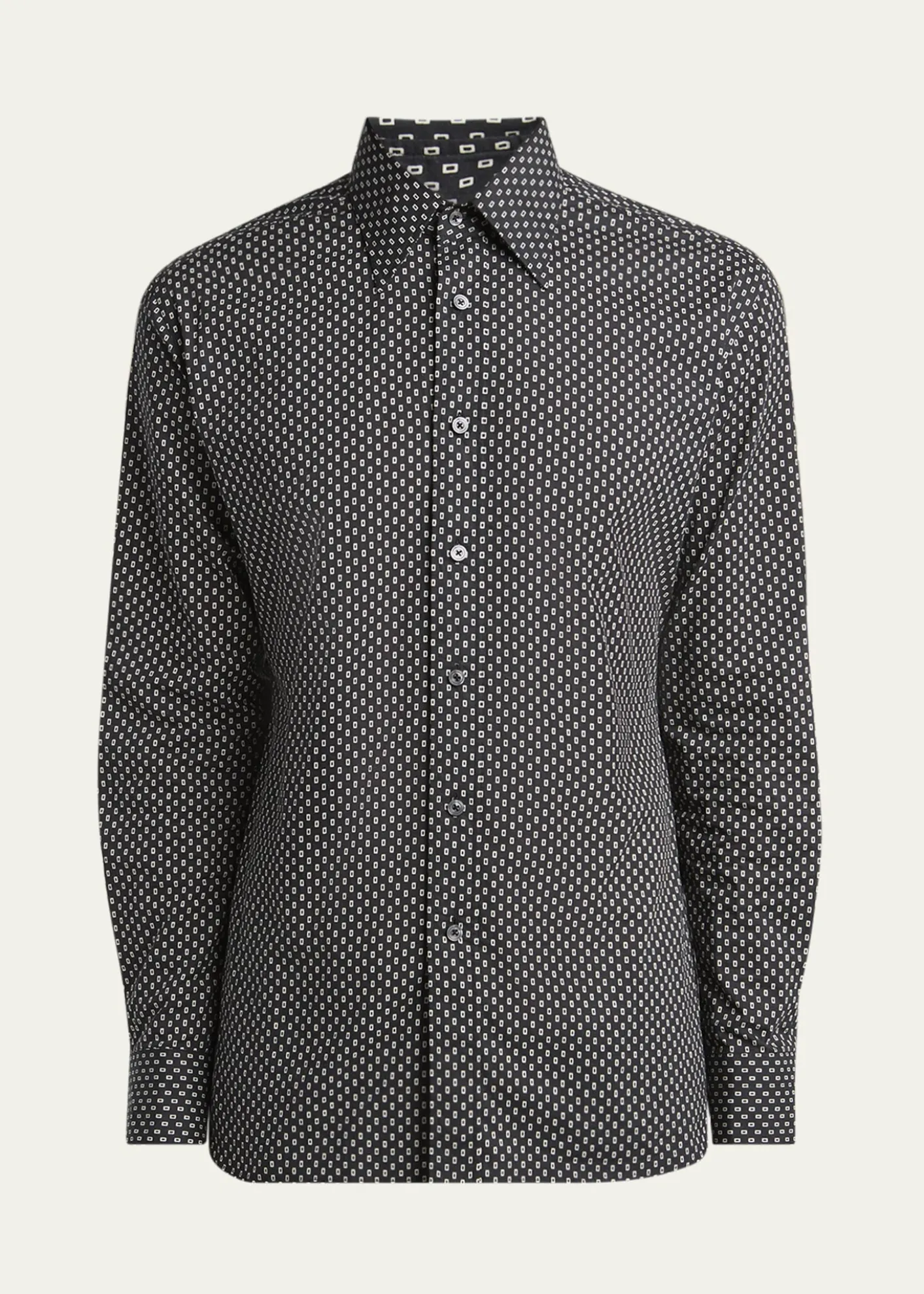 TOM FORDMen's Geometric Cotton Voile Sport Shirt