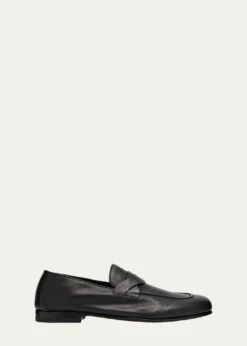TOM FORDMen's Gigi Leather Twisted-Band Penny Loafers