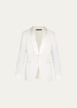 TOM FORDMen's Grain de Poudre Shawl Dinner Jacket