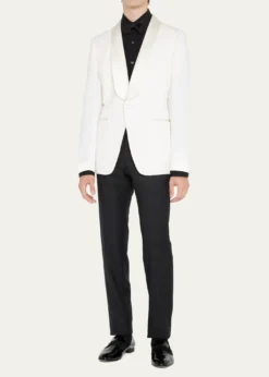 TOM FORDMen's Grain de Poudre Shawl Dinner Jacket