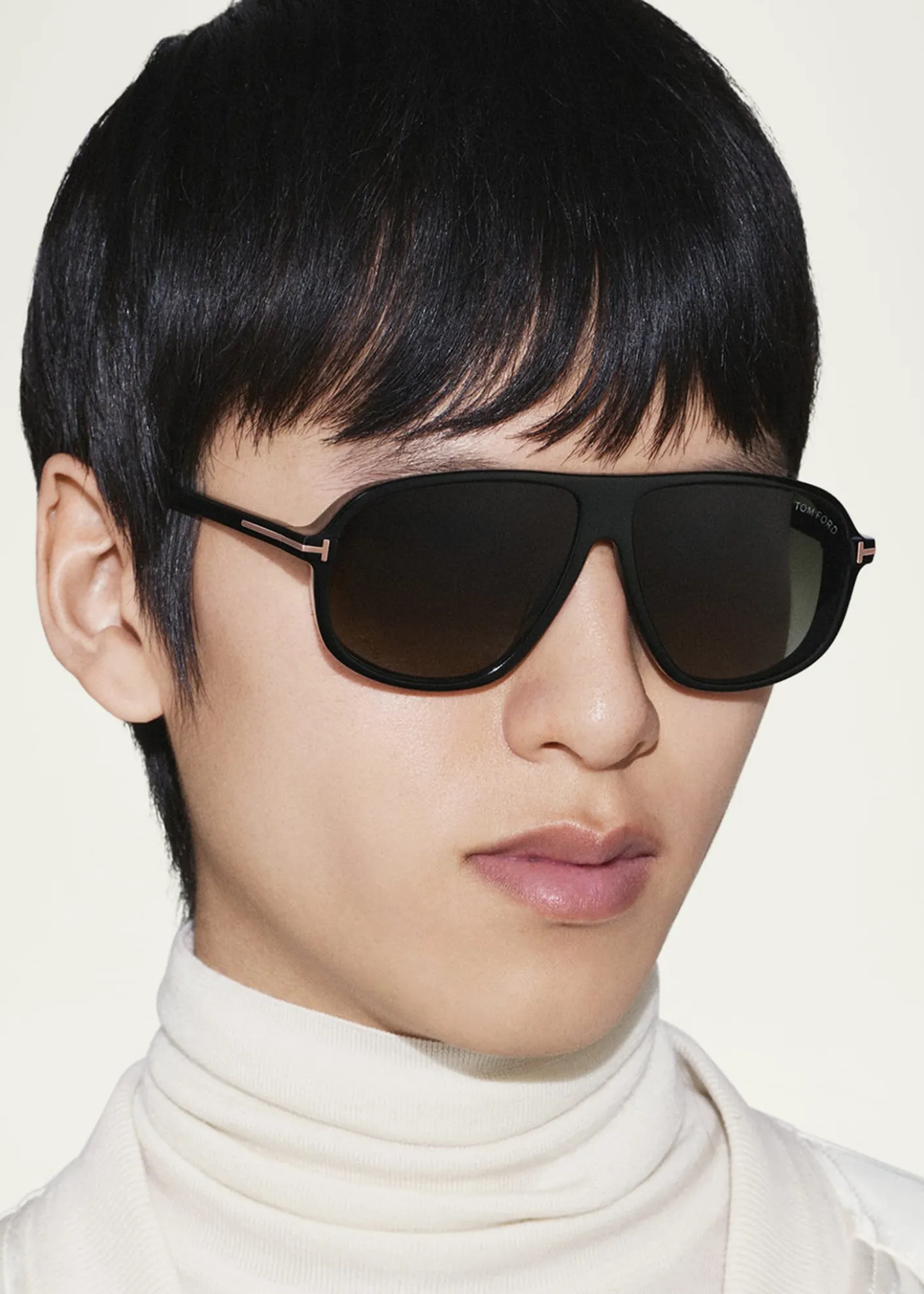 TOM FORDMen's Guillaume Acetate Aviator Sunglasses