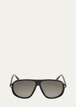 TOM FORDMen's Guillaume Acetate Aviator Sunglasses