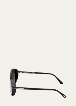 TOM FORDMen's Guillaume Acetate Aviator Sunglasses