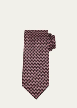TOM FORDMen's Houndstooth Jacquard Silk Tie