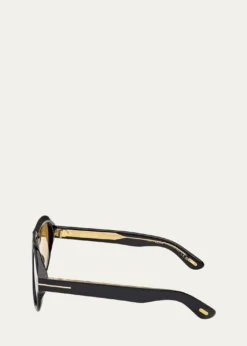 TOM FORDMen's Icon Collection Acetate Aviator Sunglasses