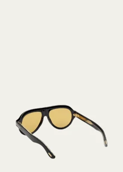 TOM FORDMen's Icon Collection Acetate Aviator Sunglasses