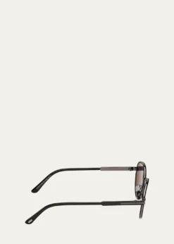 TOM FORDMen's Jet-02 Metal Round Sunglasses