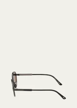 TOM FORDMen's Jet-02 Metal Round Sunglasses