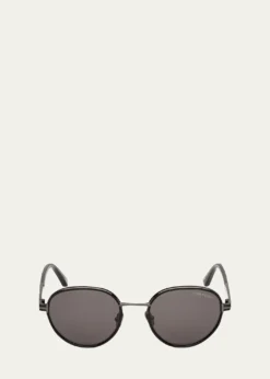 TOM FORDMen's Jet-02 Metal Round Sunglasses