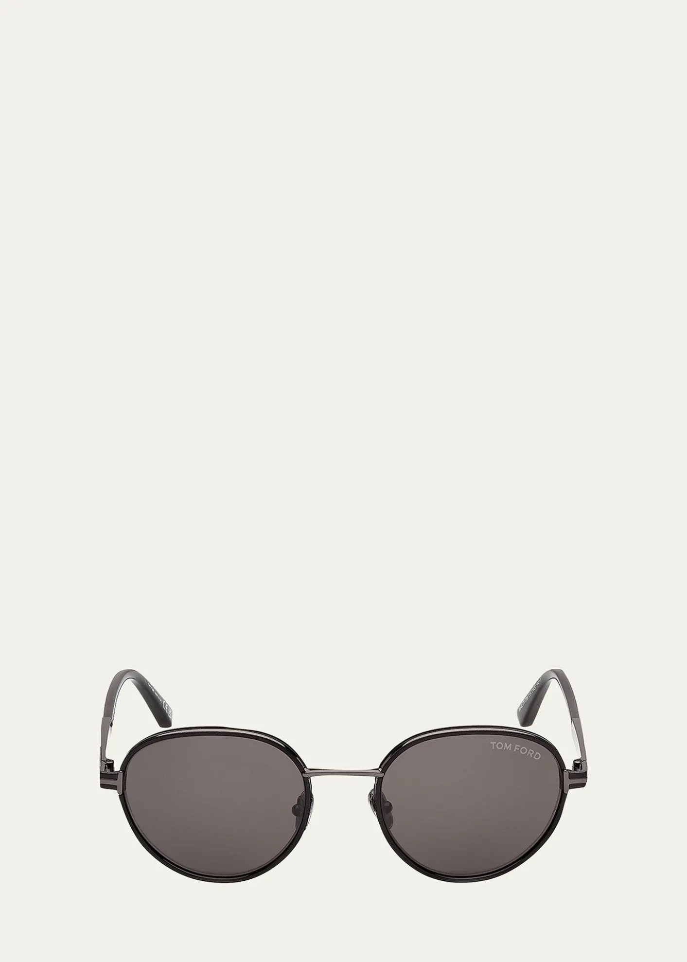 TOM FORDMen's Jet-02 Metal Round Sunglasses