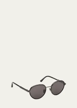 TOM FORDMen's Jet-02 Metal Round Sunglasses
