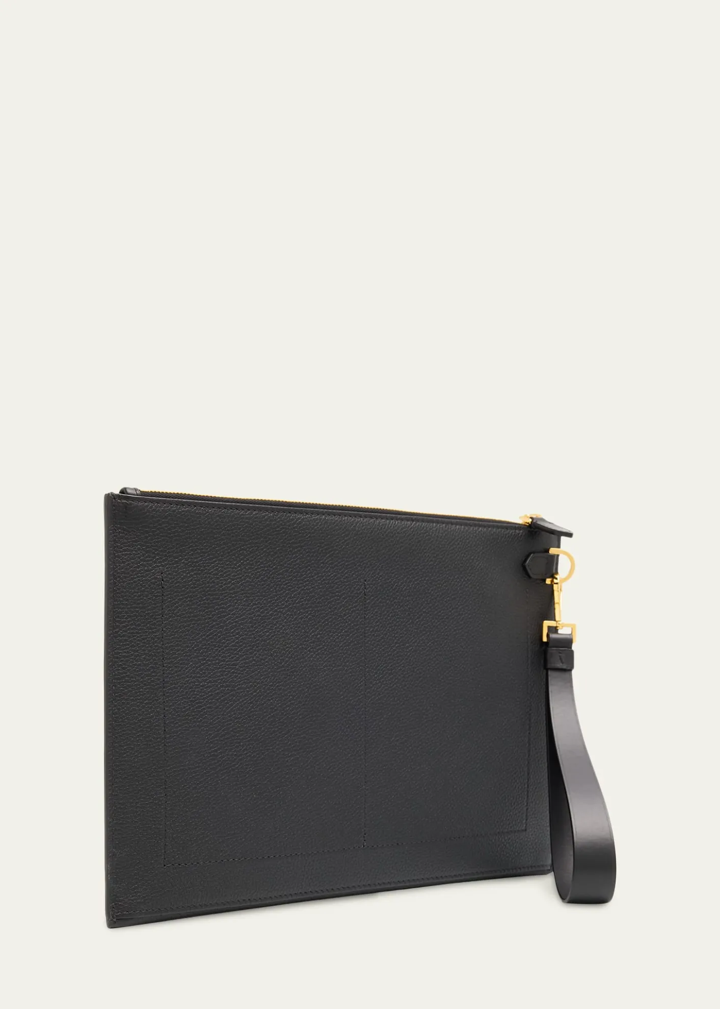 TOM FORDMen's Leather Flat Pouch with Strap