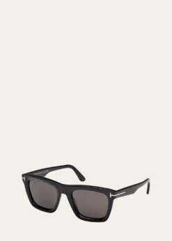 TOM FORDMen's Lelio Acetate Square Sunglasses