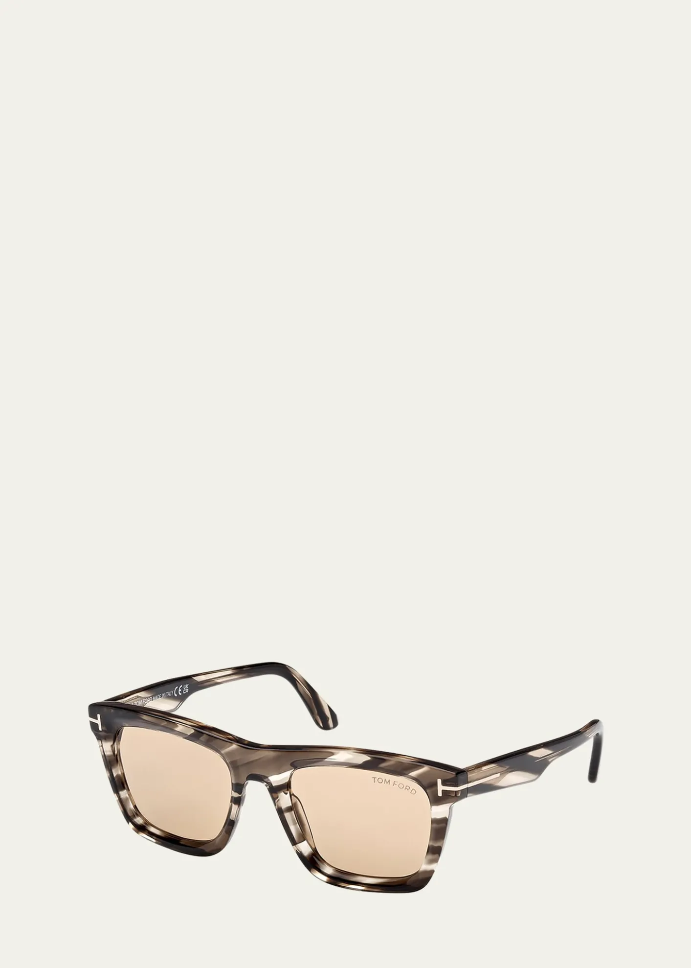 TOM FORDMen's Lelio Acetate Square Sunglasses