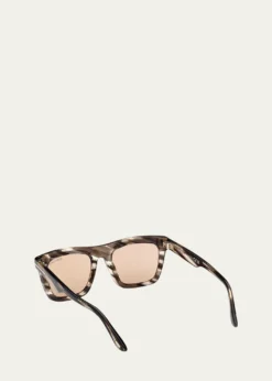 TOM FORDMen's Lelio Acetate Square Sunglasses