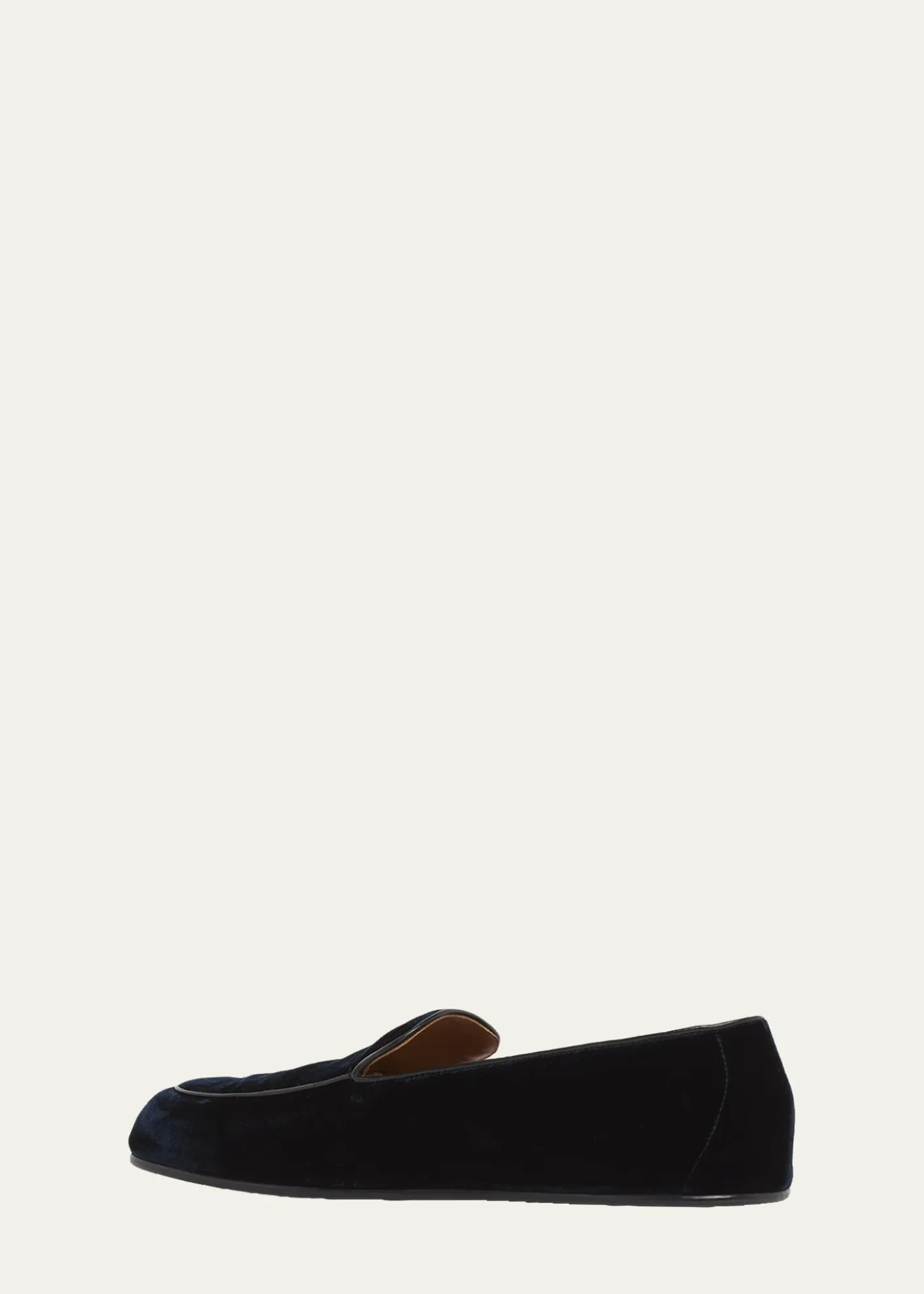 TOM FORDMen's Leo Velvet Apron-Toe Slippers