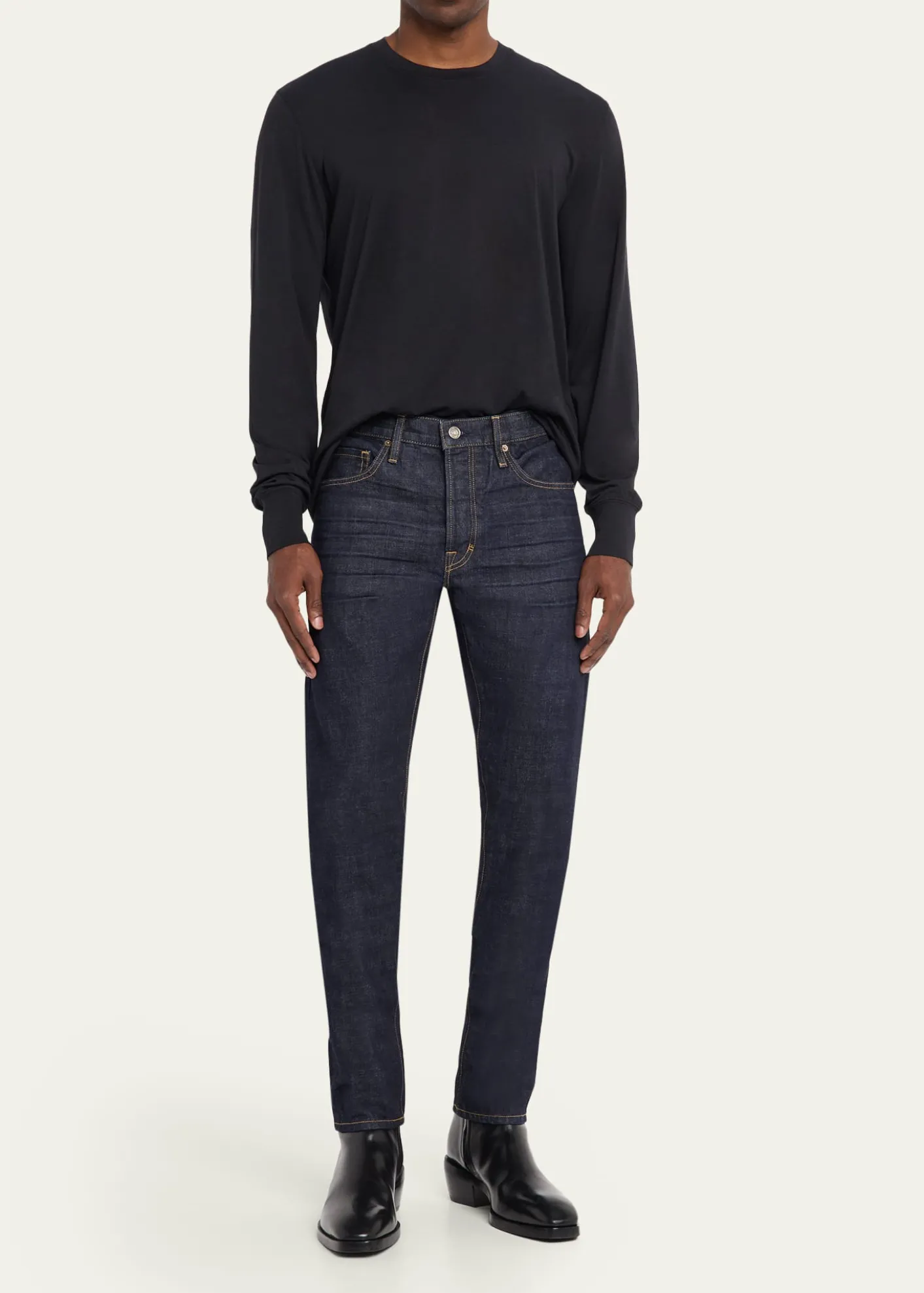 TOM FORDMen's Lyocell and Cotton Long-Sleeve T-Shirt