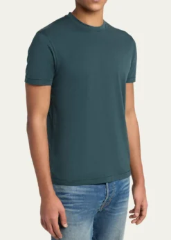 TOM FORDMen's Lyocell-Cotton Crewneck T-Shirt