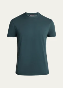 TOM FORDMen's Lyocell-Cotton Crewneck T-Shirt