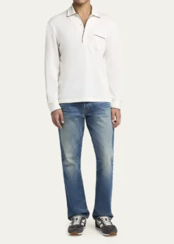 TOM FORDMen's Mick Suede and Leather Low-Top Sneakers