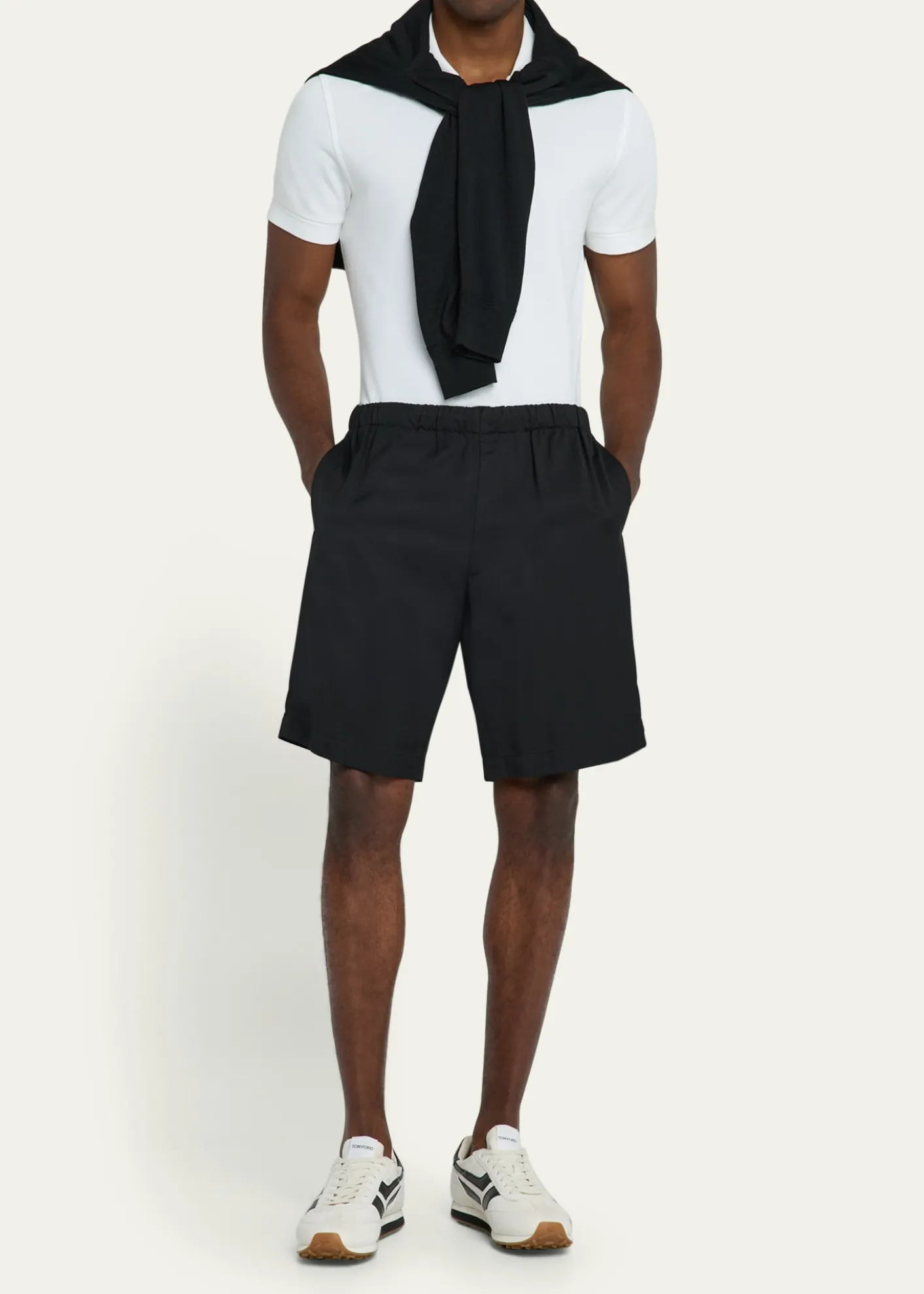 TOM FORDMen's Mick Tech Fabric and Suede Sneakers