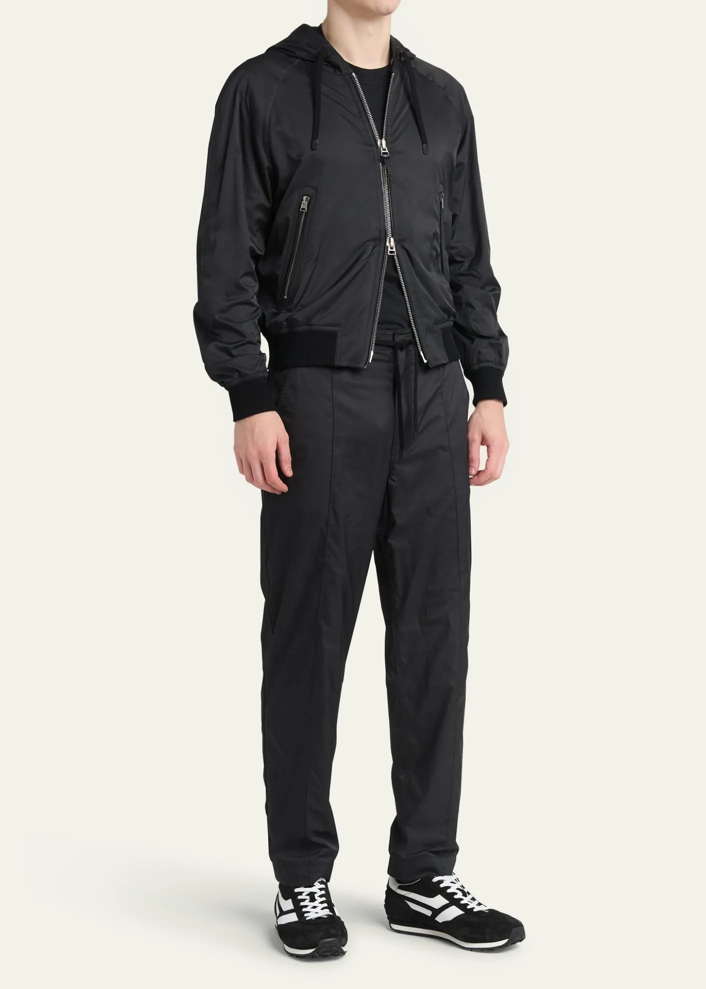 TOM FORDMen's Mick Tech Fabric and Suede Sneakers
