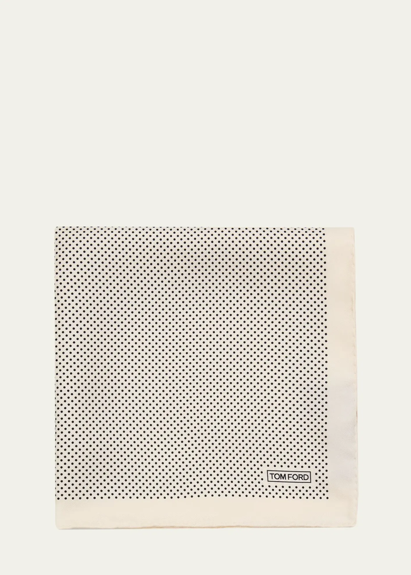 TOM FORDMen's Micro Polka Dot Silk Pocket Square