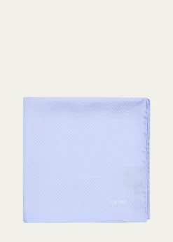 TOM FORDMen's Micro Polka Dot Silk Pocket Square