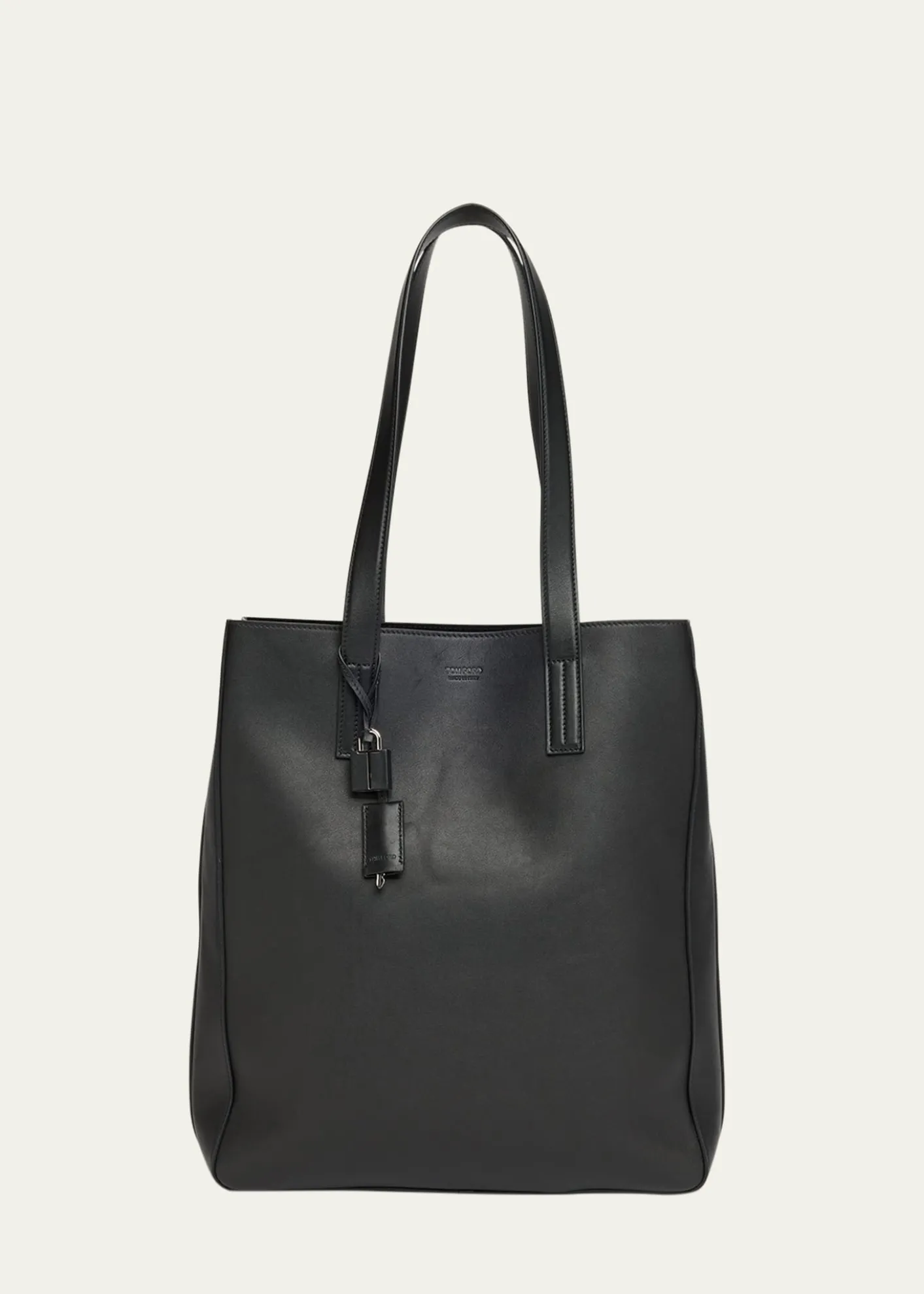 TOM FORDMen's Natural Leather North-South Tote Bag