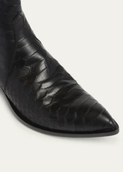TOM FORDMen's Python-Embossed Leather Boots