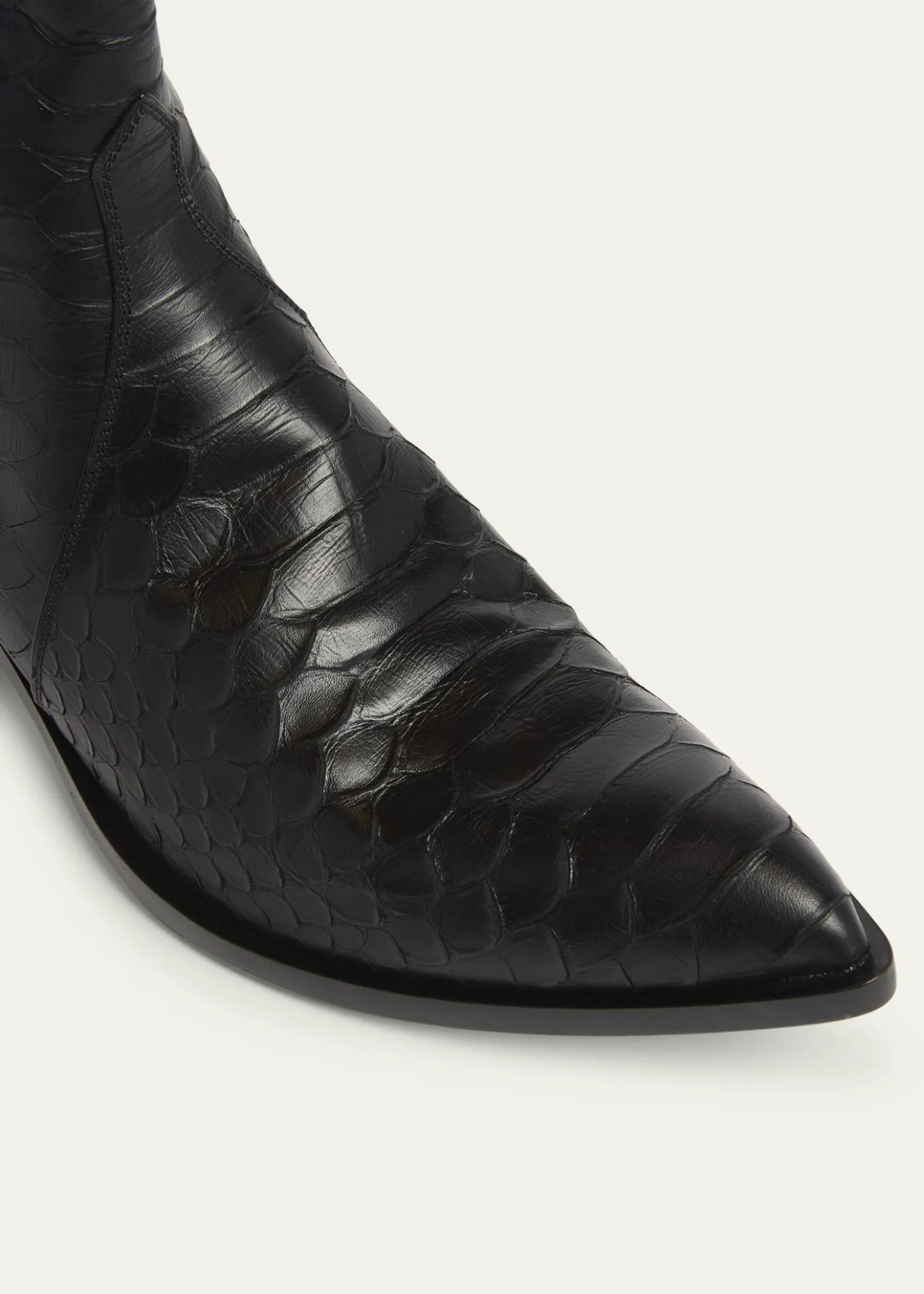 TOM FORDMen's Python-Embossed Leather Boots