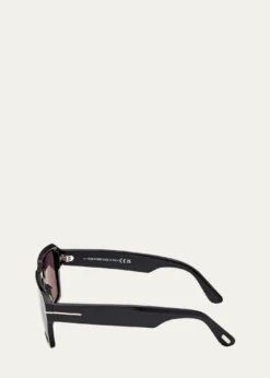 TOM FORDMen's Redford Acetate Rectangle Sunglasses