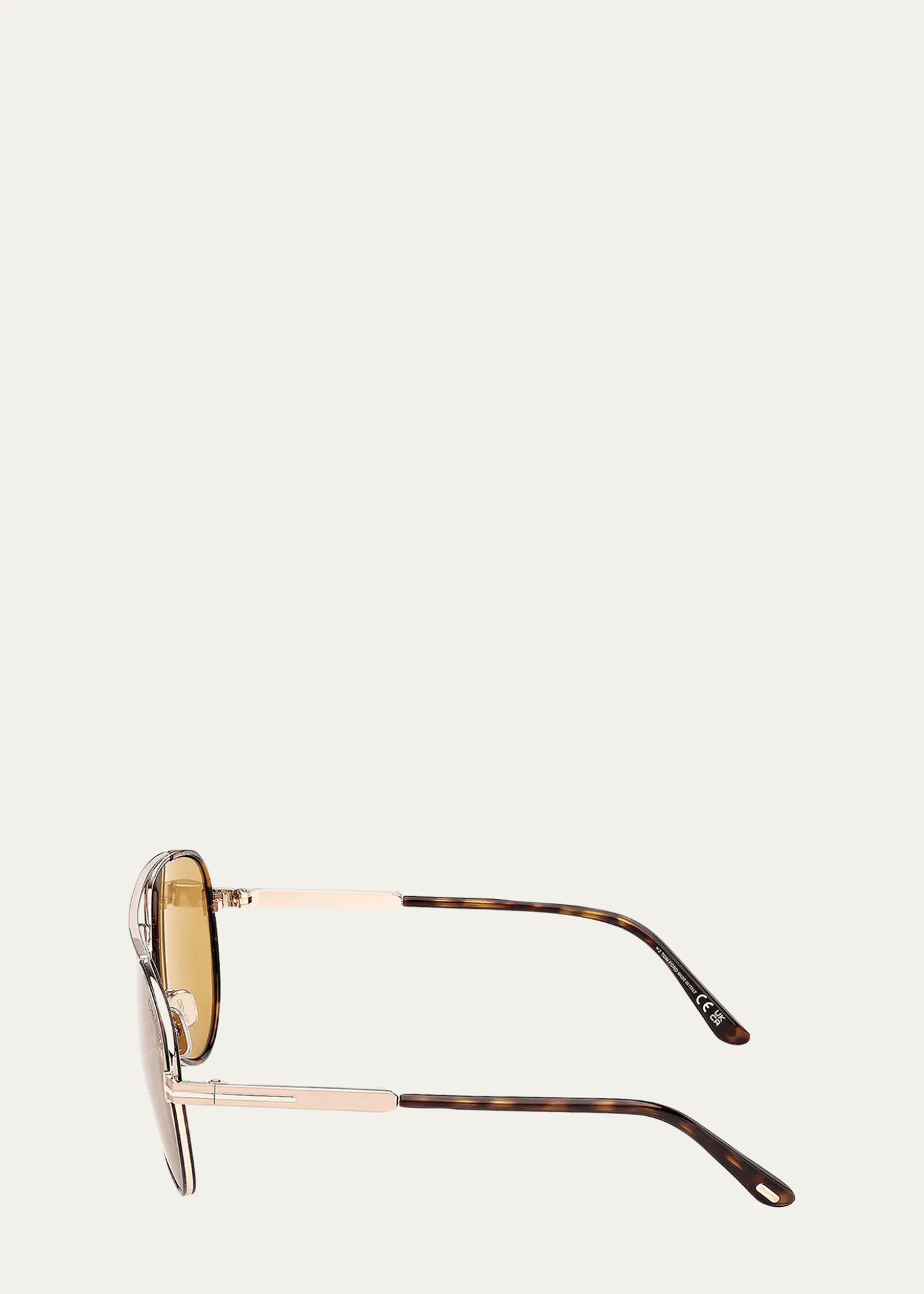 TOM FORDMen's Rupert 02 63mm Metal & Acetate Aviator Sunglasses