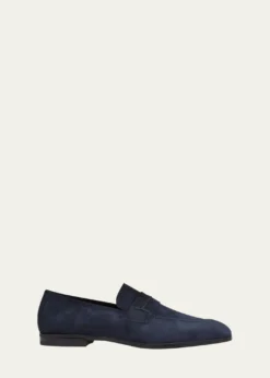 TOM FORDMen's Sean Suede Penny Loafers