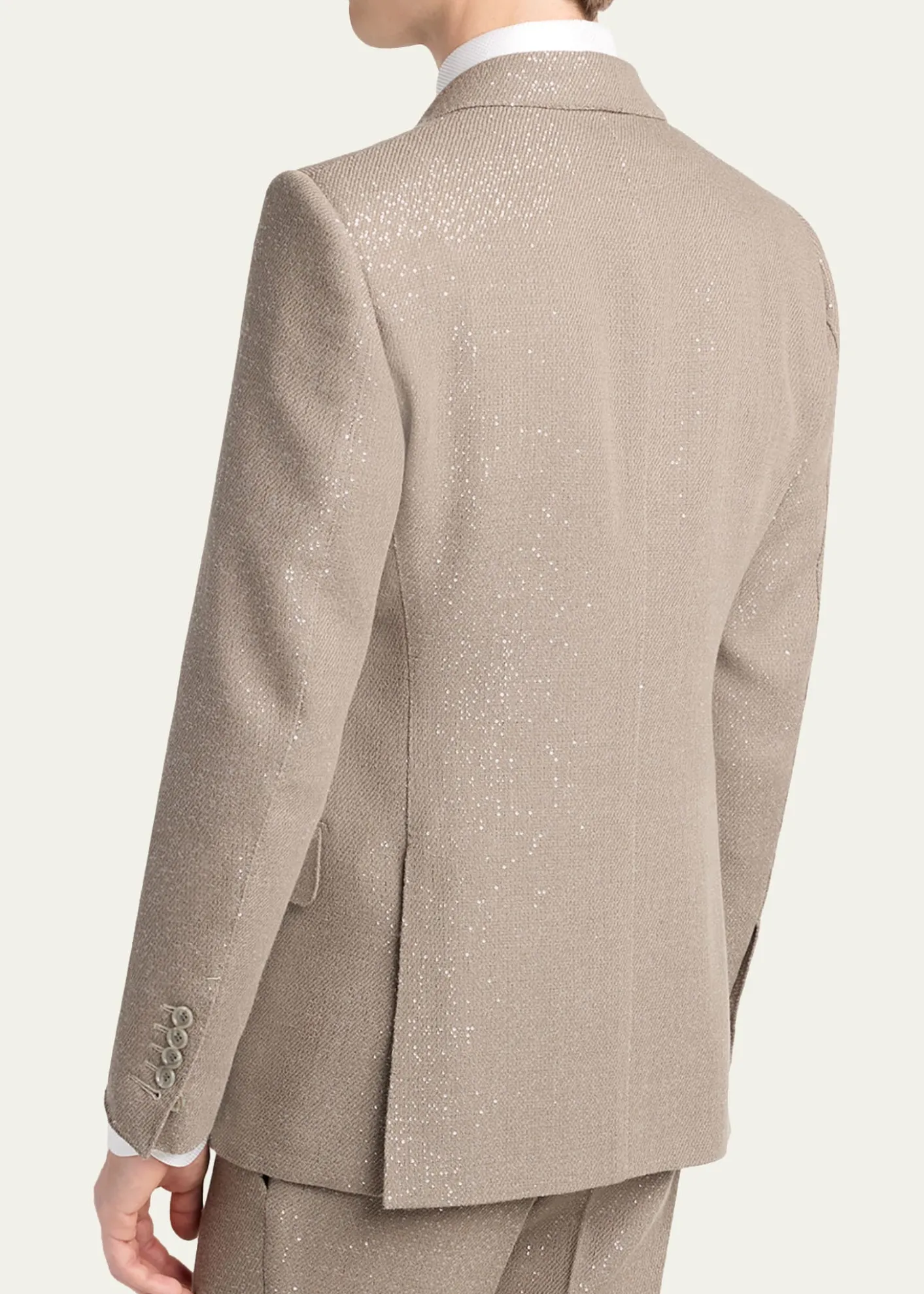 TOM FORDMen's Sequin Boucle Peak Lapel Sport Coat