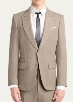 TOM FORDMen's Sequin Boucle Peak Lapel Sport Coat