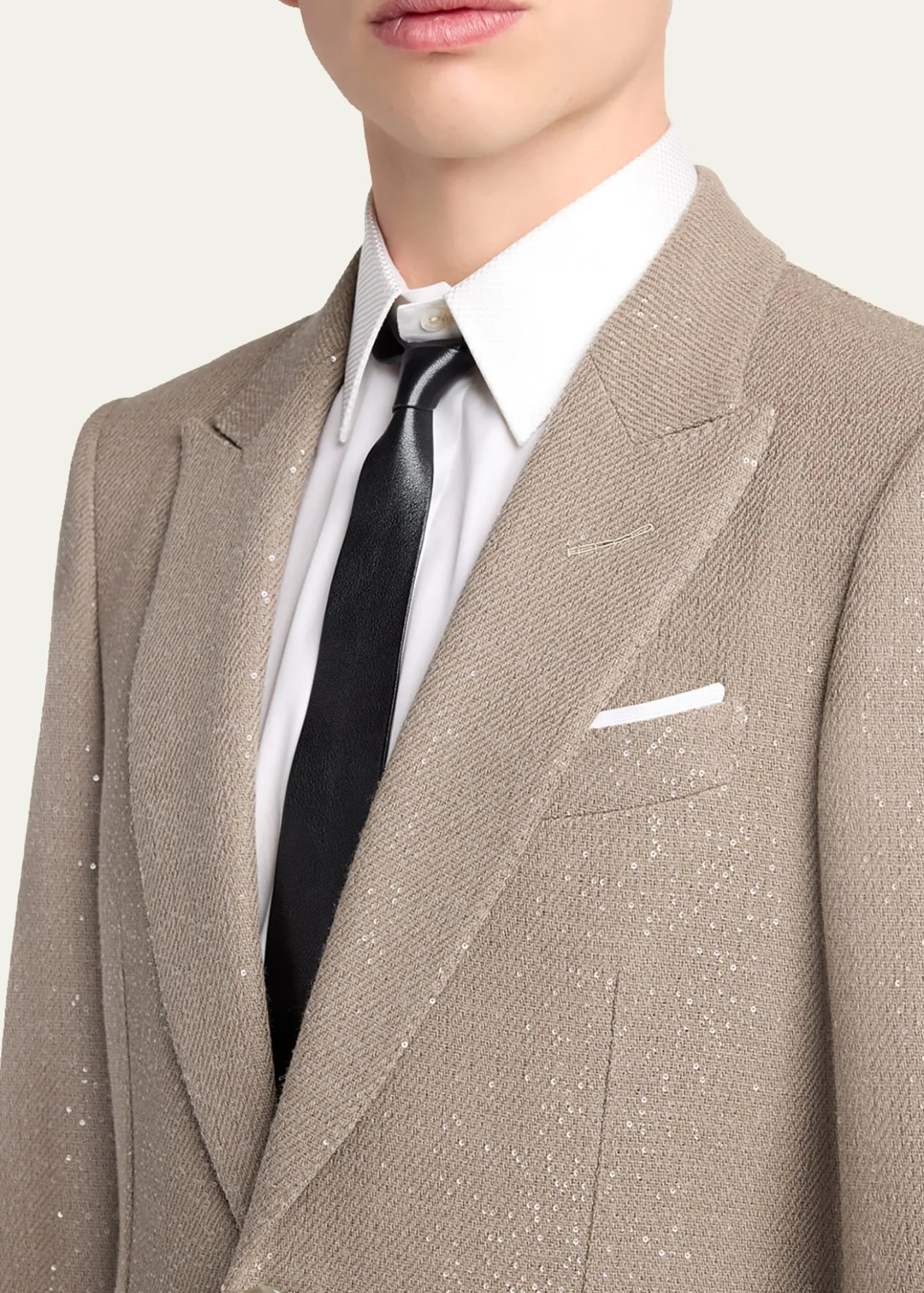 TOM FORDMen's Sequin Boucle Peak Lapel Sport Coat