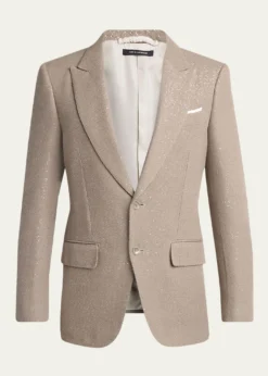 TOM FORDMen's Sequin Boucle Peak Lapel Sport Coat