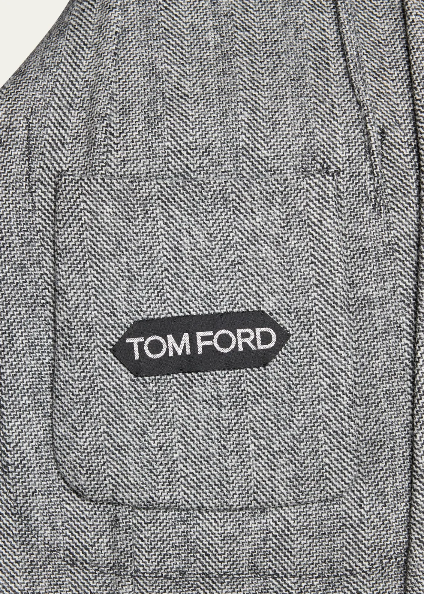 TOM FORDMen's Sharkskin Herringbone Double Splittable Jacket
