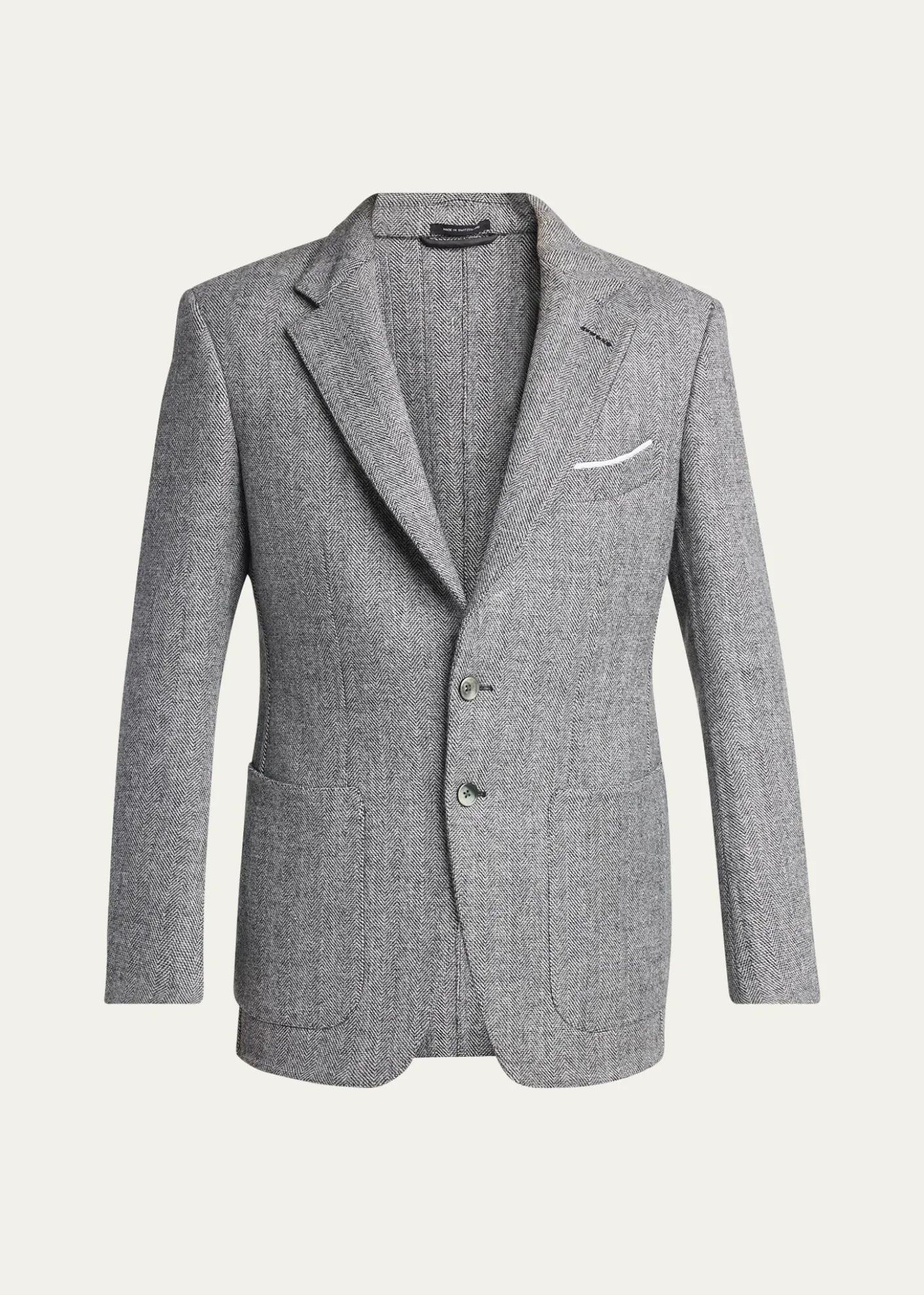 TOM FORDMen's Sharkskin Herringbone Double Splittable Jacket