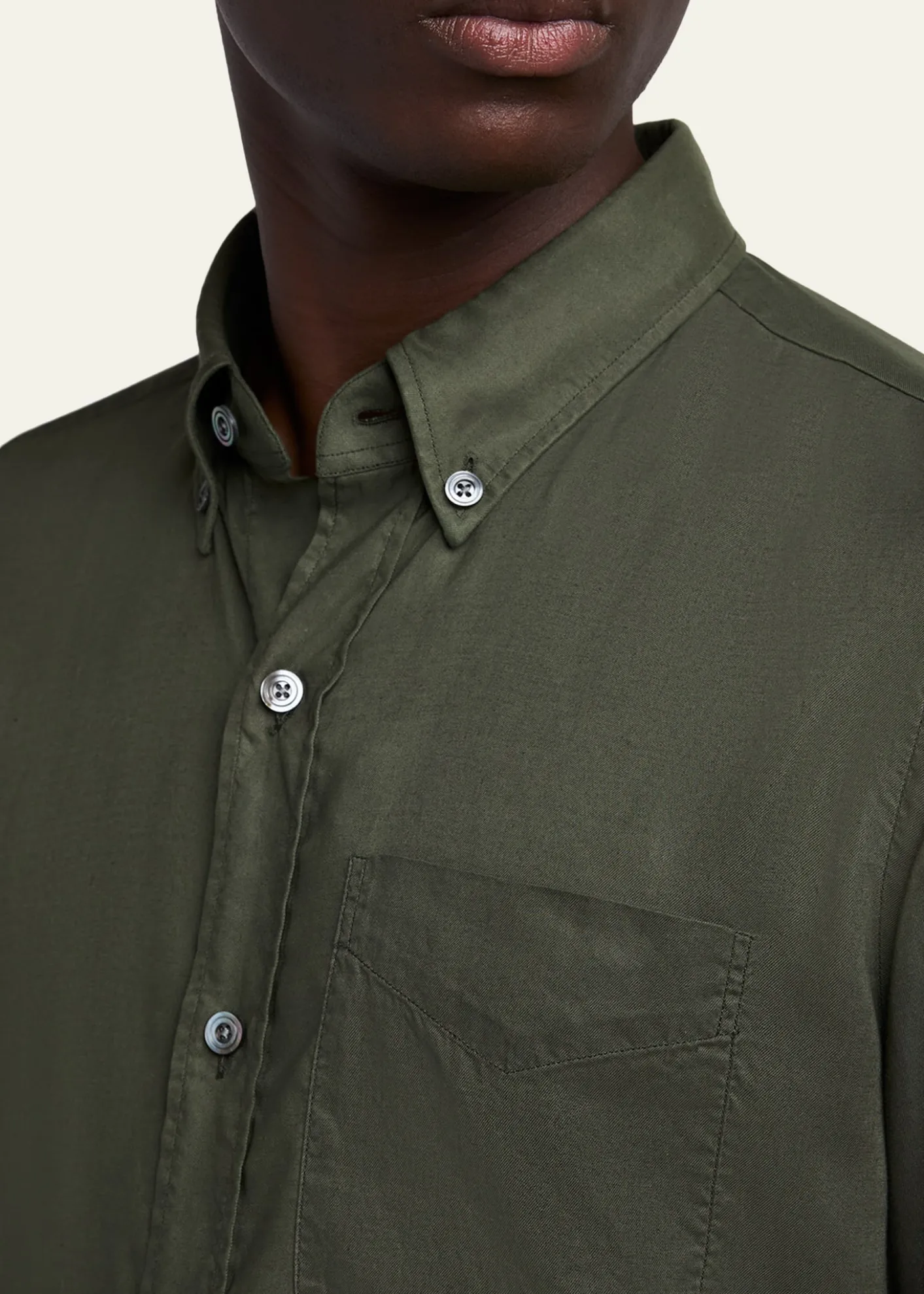 TOM FORDMen's Slim-Fit Gabardine Button-Down Shirt