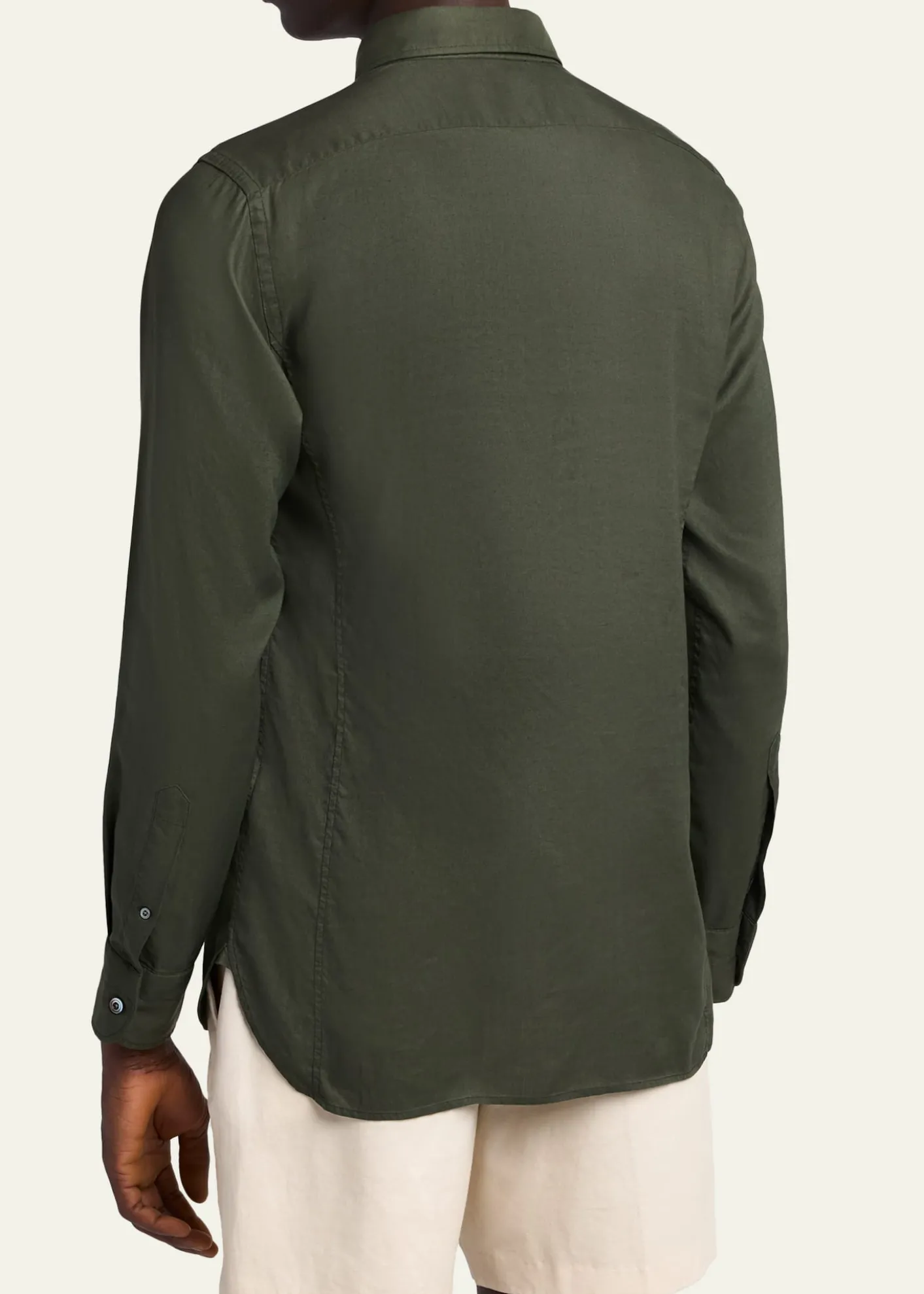 TOM FORDMen's Slim-Fit Gabardine Button-Down Shirt